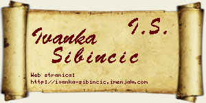 Ivanka Sibinčić vizit kartica